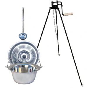 Nerezový kotlík 8 L + stojan s kladkou VAR