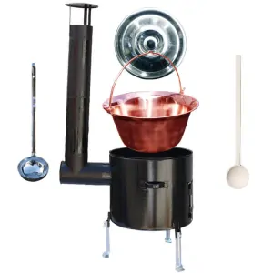 Měděný kotlík 14 L + smaltovaná kotlina 36 EXCLUSIVE