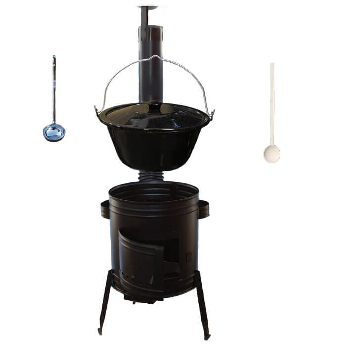 Smaltovaný kotlík 13 L (1,2 mm) + kovová kotlina 36 CLASSIC (KOV)