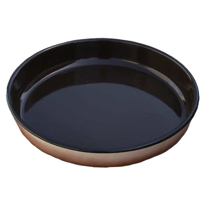 Smaltovaný kulatý pekáč 38 cm, výška 6,2 cm