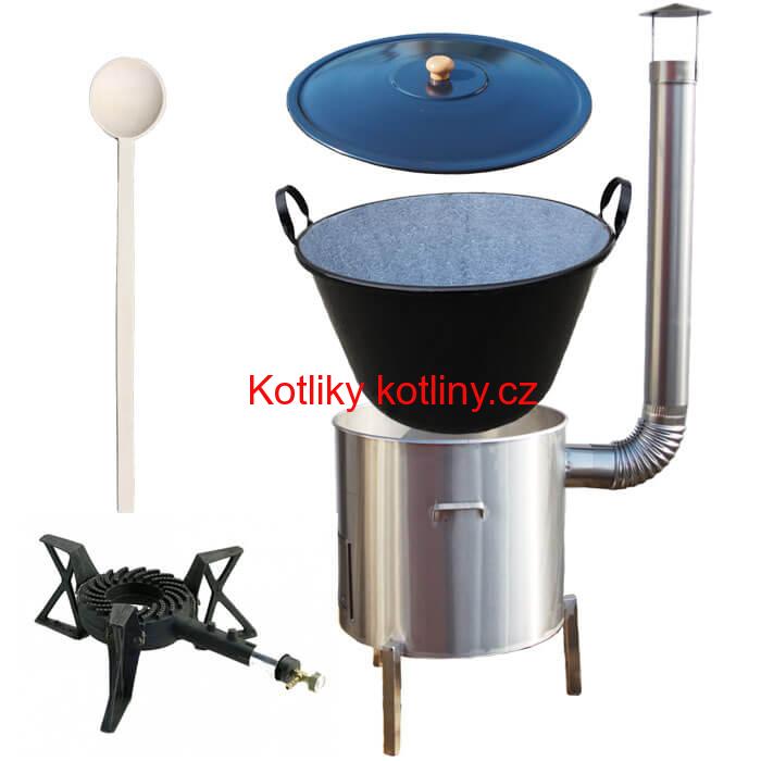 Zabijačkova nerezová souprava 80 L + hořák