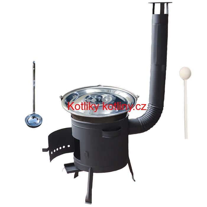 Kotlíkový gulášový set 36 PLUS 600 + nerezový kotlík 15 L (1,5 mm)