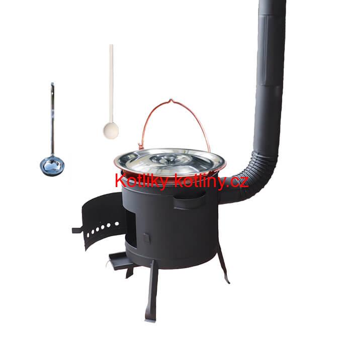 Kotlíkový gulášový set 36 PLUS 600 + měděný kotlík 14 L (1,2 mm)