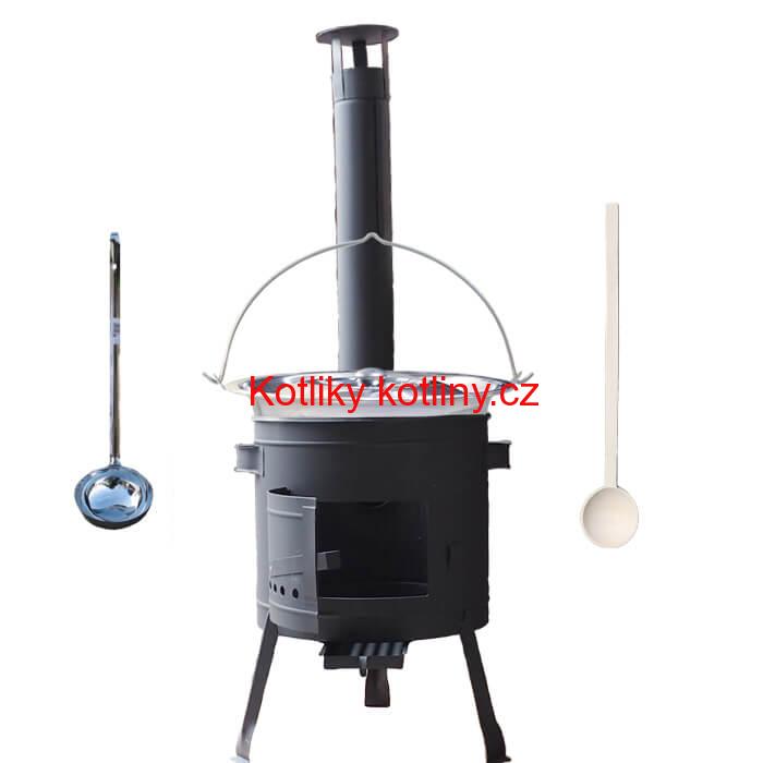 Kotlíkový gulášový set 42 PLUS 600 + nerezový kotlík 22 L (0,8 mm)