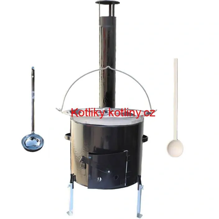 Nerezový kotlík 20 L + smaltovaná kotlina 42 Easy party