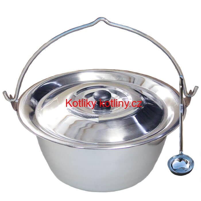 Nerezový kotlík 30 L (0,8 mm) + nerezová poklice