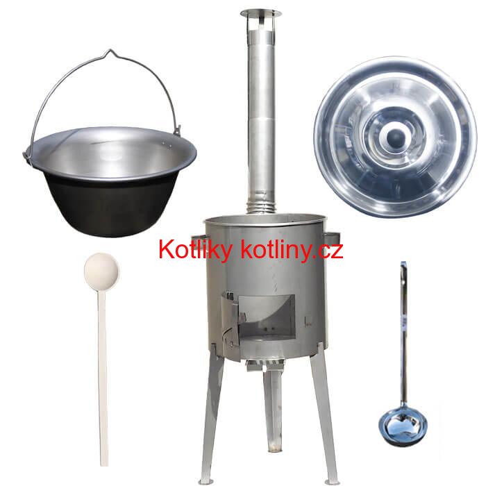 Nerezový kotlík 15 L (1,5 mm) + nerezová kotlina 36 cm LUXUS