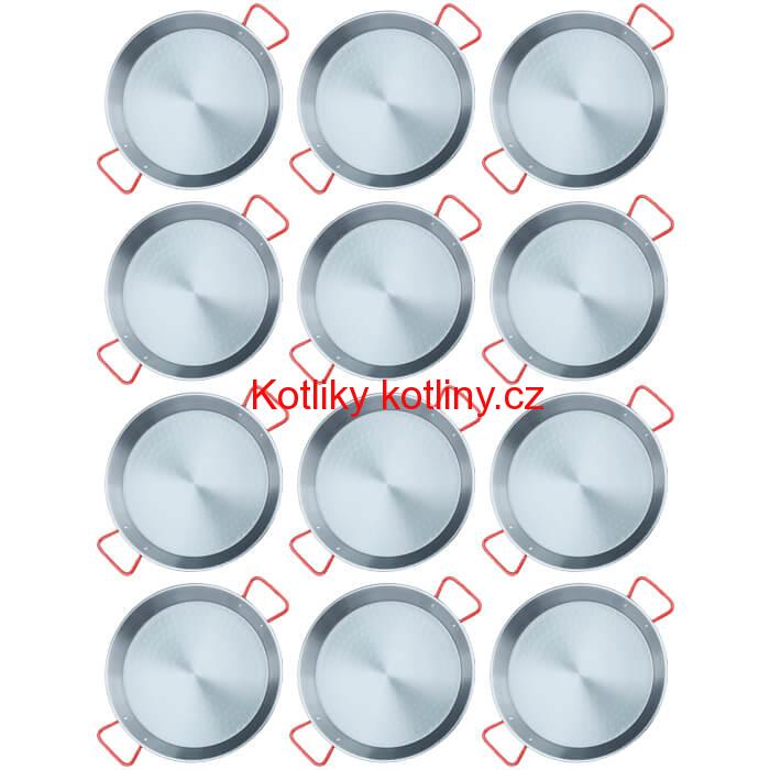 Paella Tapas catering 24 cm - 12 ks ocelových pánví