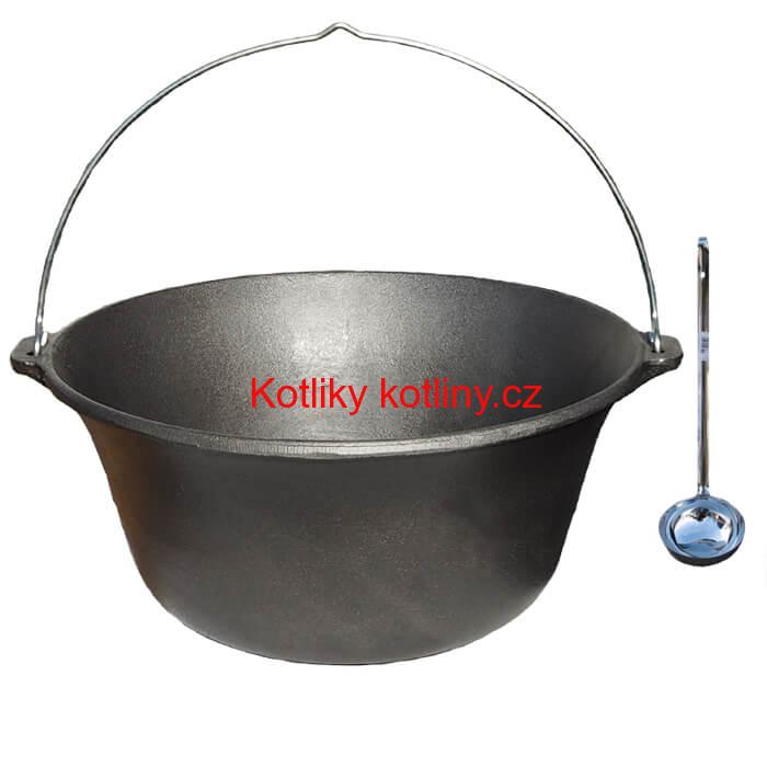 Litinový kotlík 14,5 L + Nerezová naběračka