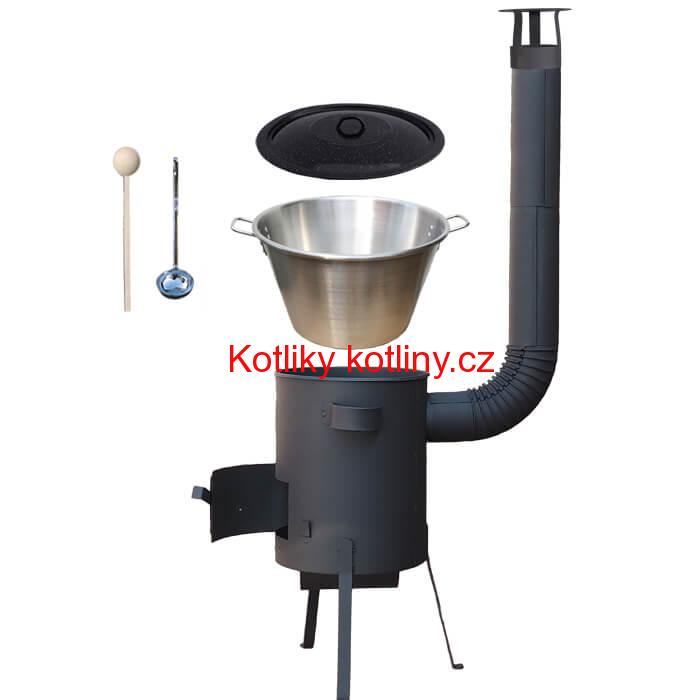 Nerezový kotel 40 L (1,2 mm) + žáruvzdorná kotlina 45 PLUS 600 4 MM