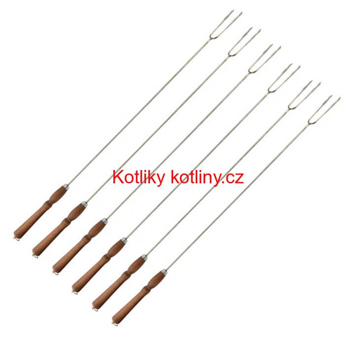 Vidličky na opékání 90 cm, 6 ks NEREZ