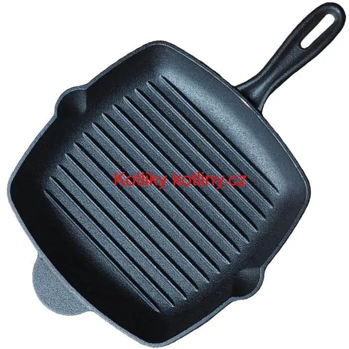 Litinová pánev na grilování a pečení 26 x 26 cm