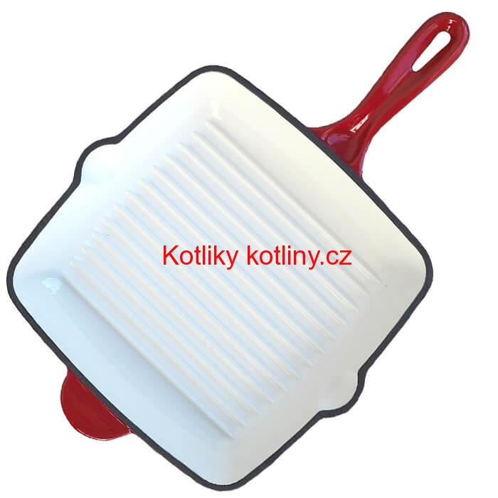 Litinová pánev na grilování se smaltovaným povrchem 26 cm Strong Mold