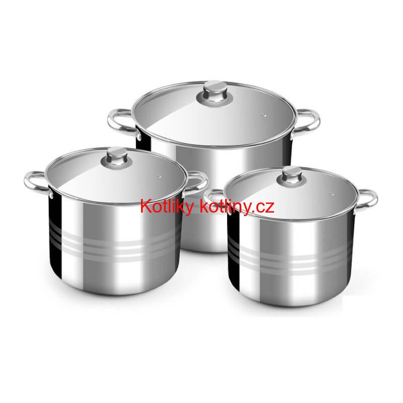 Nerezové hrnce 3 ks