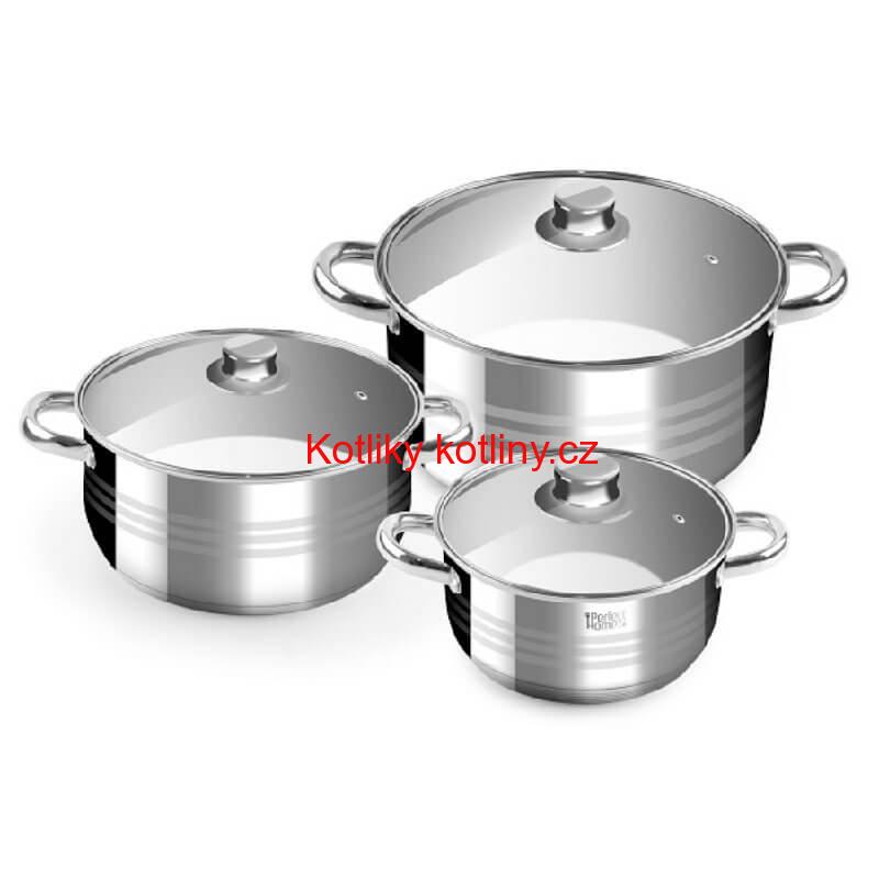 Nerezové kastróle 3 ks