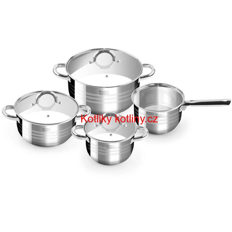 Nerezové hrnce 4 ks