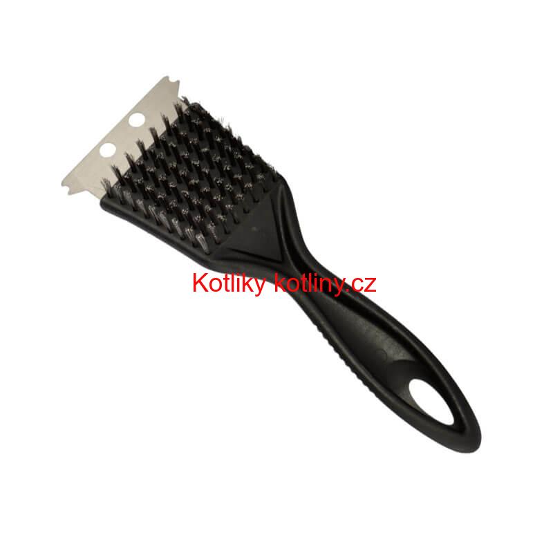 Kartáč na gril s nerezovými štětinami + ocelový hrot