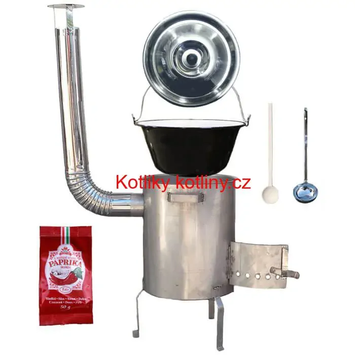 Smaltovaný kotlík 25 L (1,2 mm) + nerezová kotlina (1,5 mm) 42 cm STRONG EXCLUSIVE