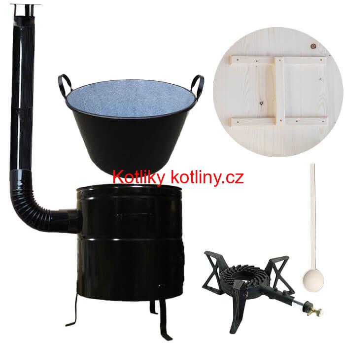 Zabijačkový kotlový set 100 L + hořák + kouřovod zdarma!