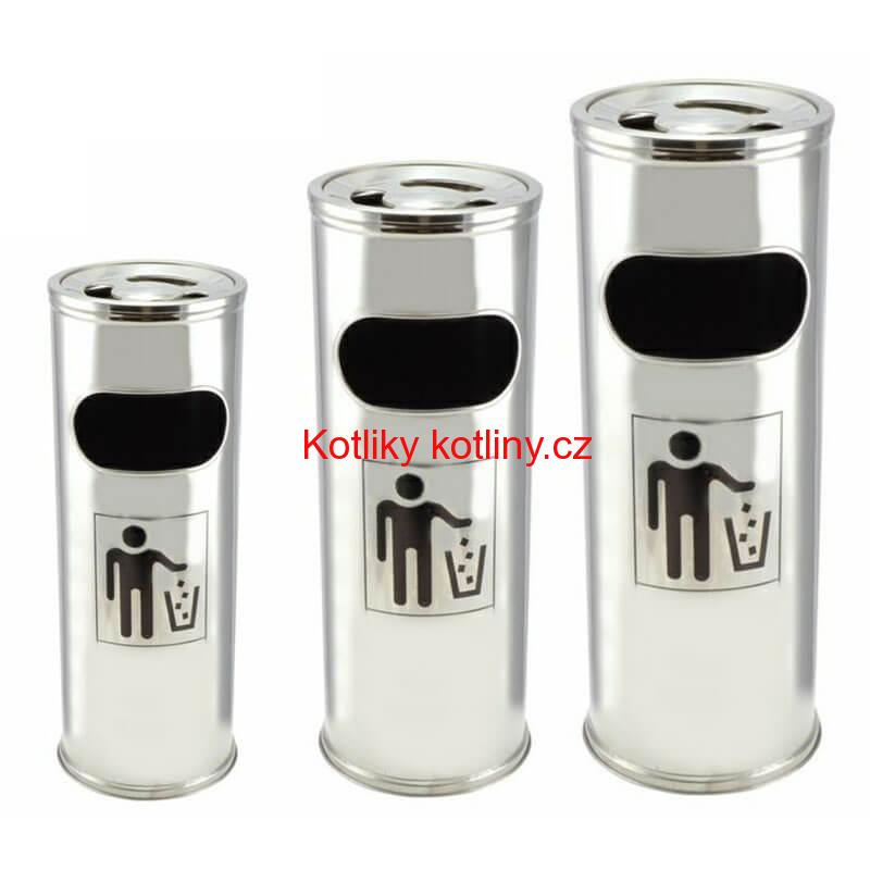 Souprava 3 odpadkových košů INOX 22 cm, 24 cm, 26 cm