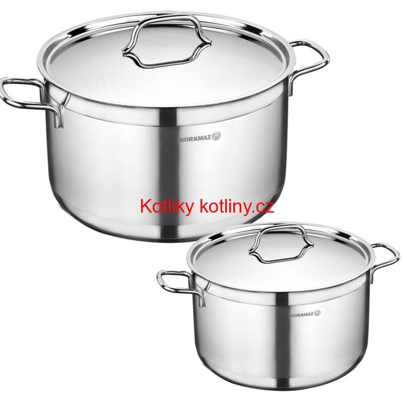 Sada nerezových hrnců s poklicí 2 ks 8,5 L, 11 L