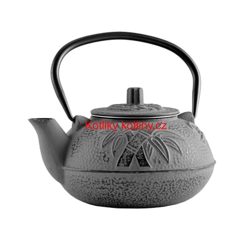 Litinový čajník 600 ml šedý