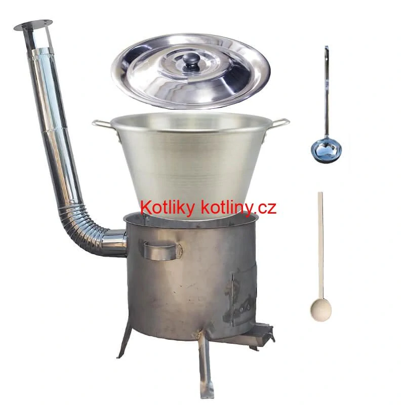 Nerezový kotel 40 L (1,2 mm) INOX + nerezová kotlina 45 cm (1,5 mm) STRONG CLASSIC