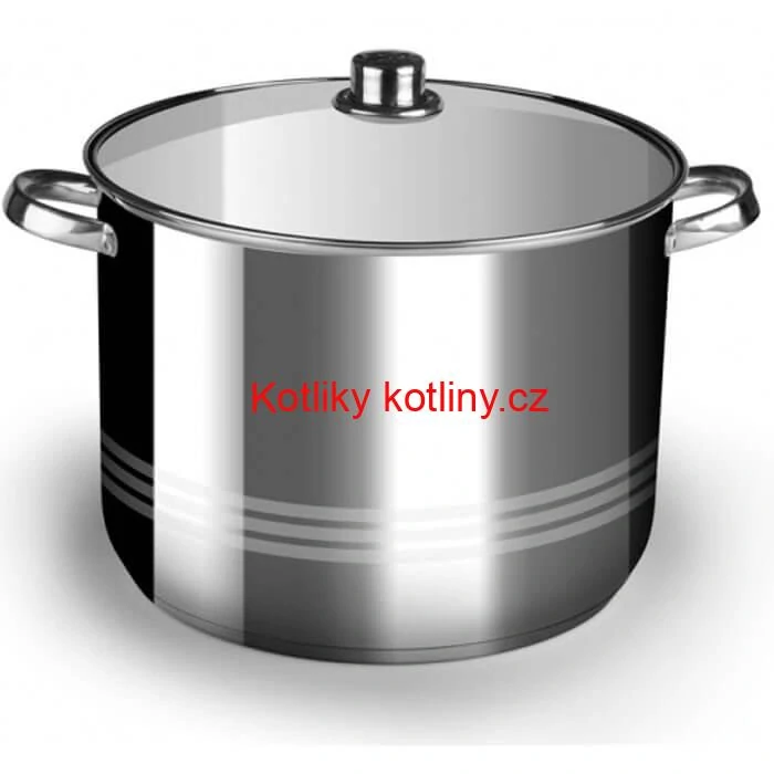 Nerezový hrnec 7 L + skleněná poklice