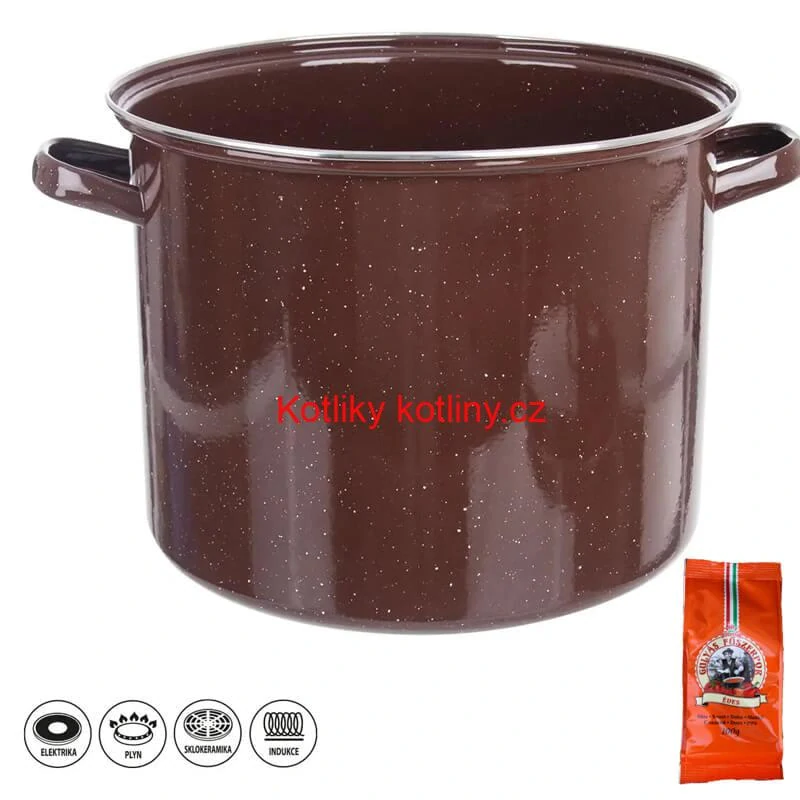 Hrnec hrubostenný smaltovaný bez poklice 20 l FALCO + paprikový pepř na guláš - sladké 100 g