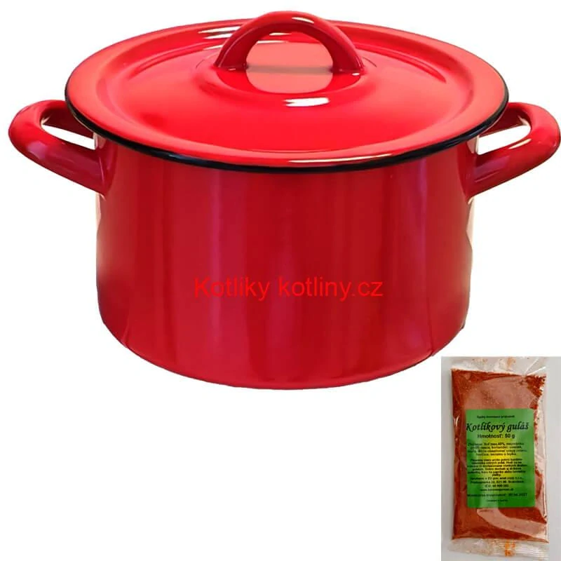 Smaltovaný hrnec s poklicí COMBI 0,7 l + směs koření na kotlíkový guláš 50 g