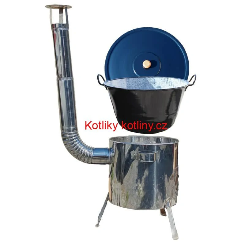 Smaltovaný kotel 70 L + nerezová kotlina 53 cm LUSTRO