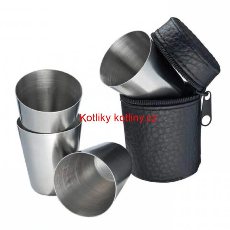 Turistické sklenice v pouzdru 4 ks 20 ml