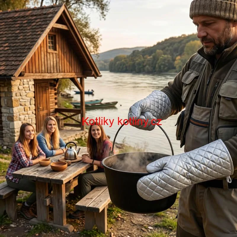 Chňapky stříbrné dlouhé 35 cm — sada 2 ks