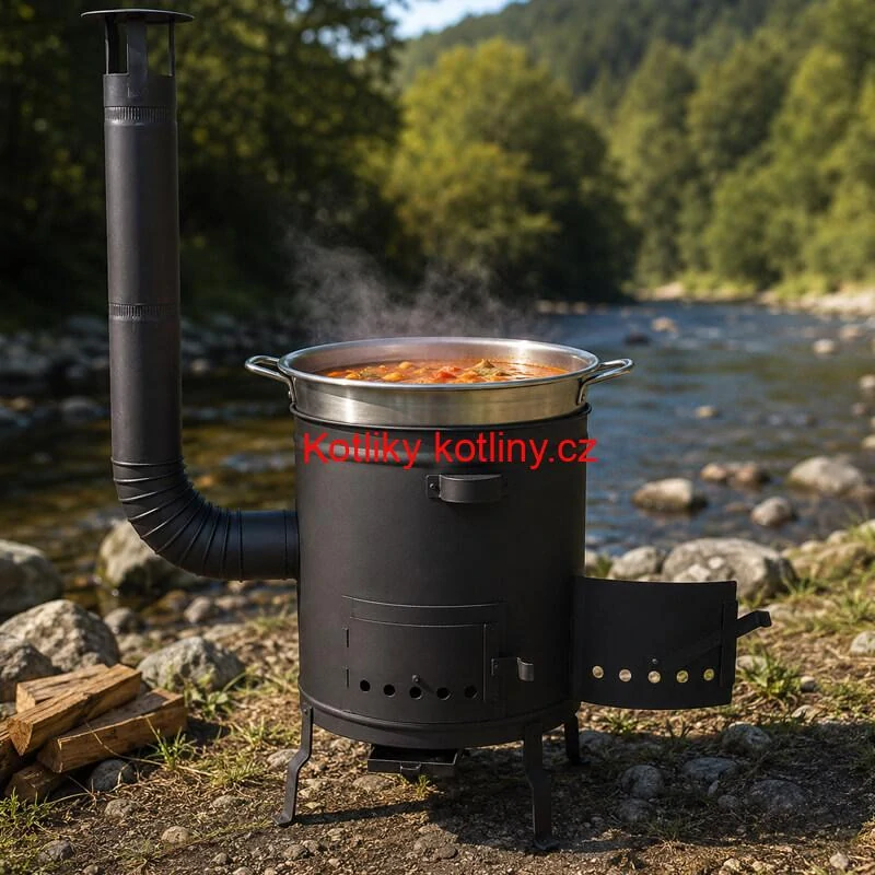 Silnostěnná kotlina 42 cm (2 mm) STRONG + žáruvzdorná barva Plus 600