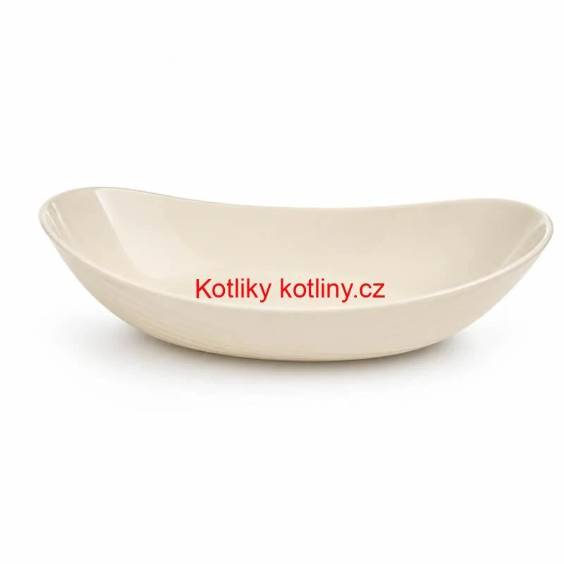 Plastová servírovací miska loďka 28,5 cm – smetanová