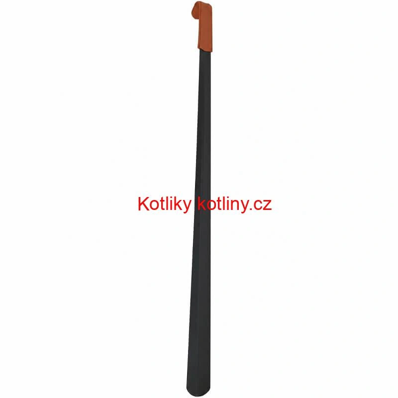 Kovová lžíce na boty 80 cm s rukojetí ze syntetické kůže