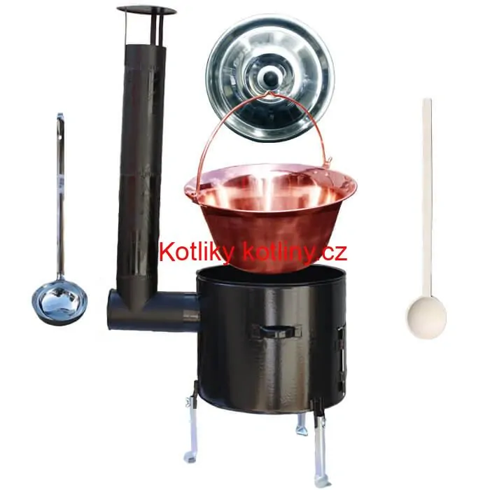 Měděný 30 L + smaltovaná kotlina 45 cm EXCLUSIVE