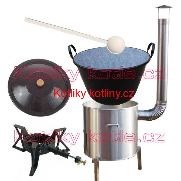 Zabijačkova nerezová souprava 50 L + hořák