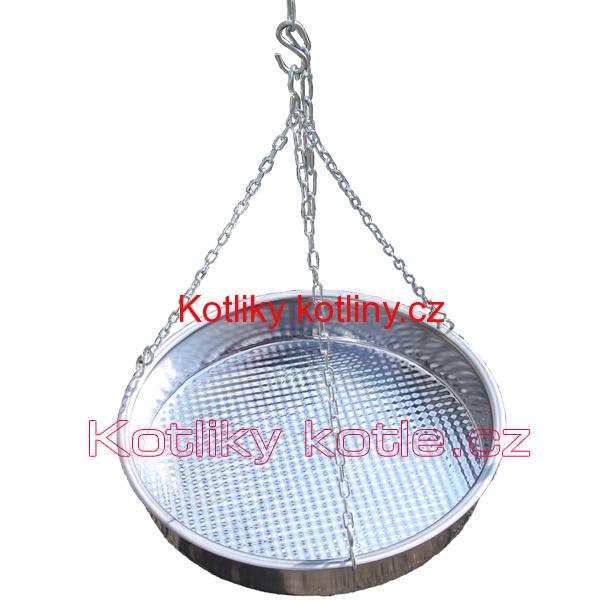 Nerezová pánev s řetízkem 42 cm 