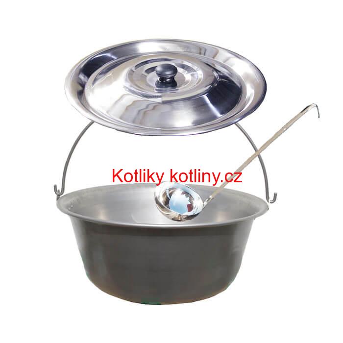 Nerezový kotlík 10 L (1,5 mm) + nerezová poklice
