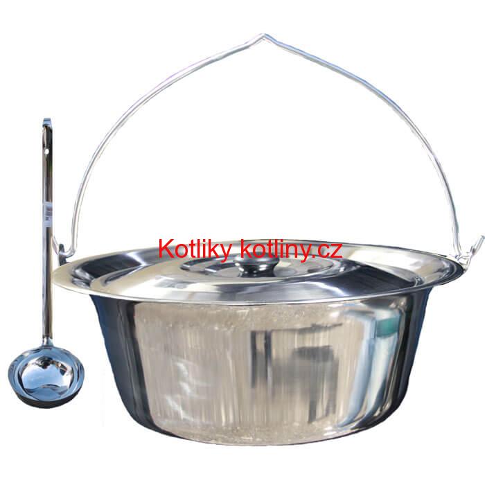 Nerezový kotlík 20 L (1,2 mm) + nerezová poklice
