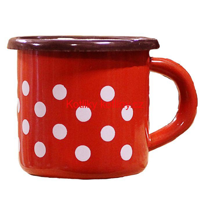 Smaltovaný hrnek 0,25 L (tečky)