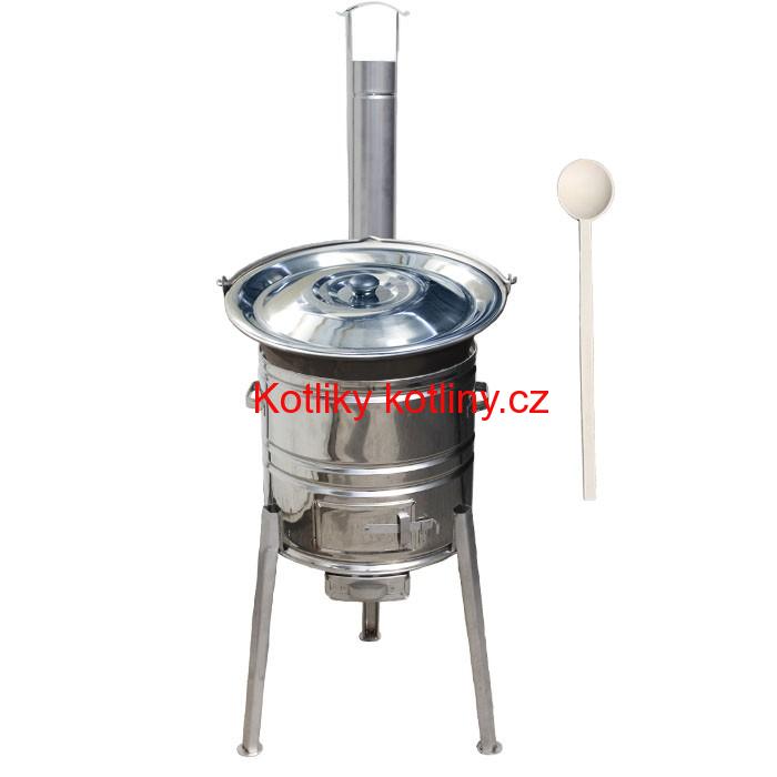 Nerezový kotlíkový set 36 Luxus + nerezový kotlík 20 L (1,5 mm)