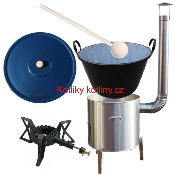 Zabijačkova nerezová souprava 80 L + hořák