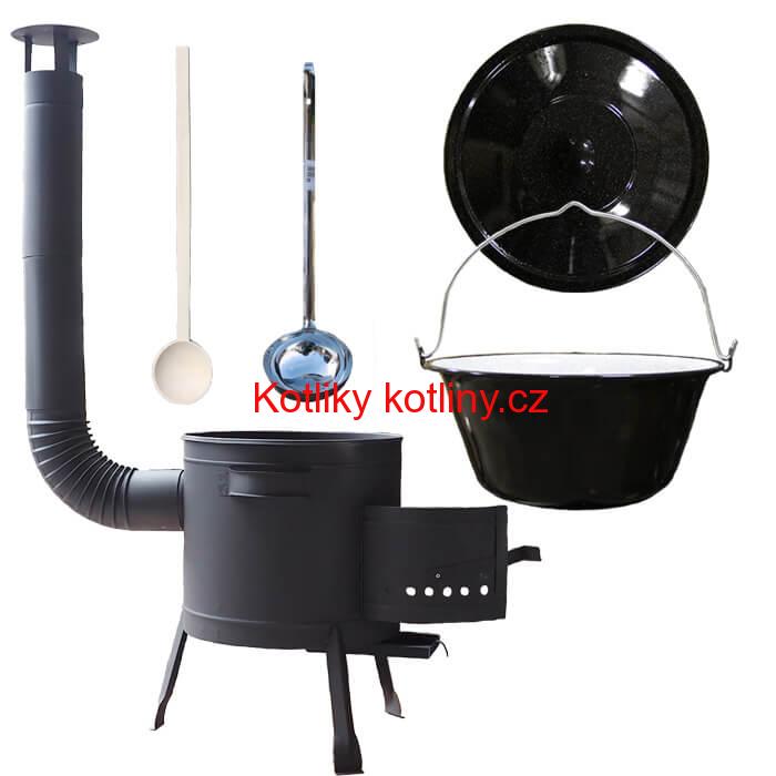 Kotlíkový gulášový set 39 PLUS 600 + smaltovaný kotlík 16 L