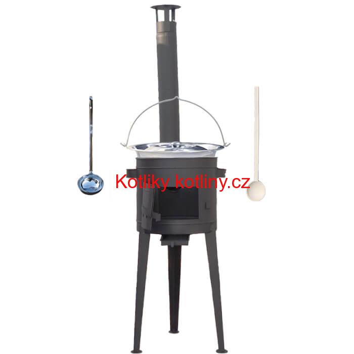 Kotlíkový gulášový set 36 PLUS 600 + nerezový kotlík 14 L (0,8 mm)