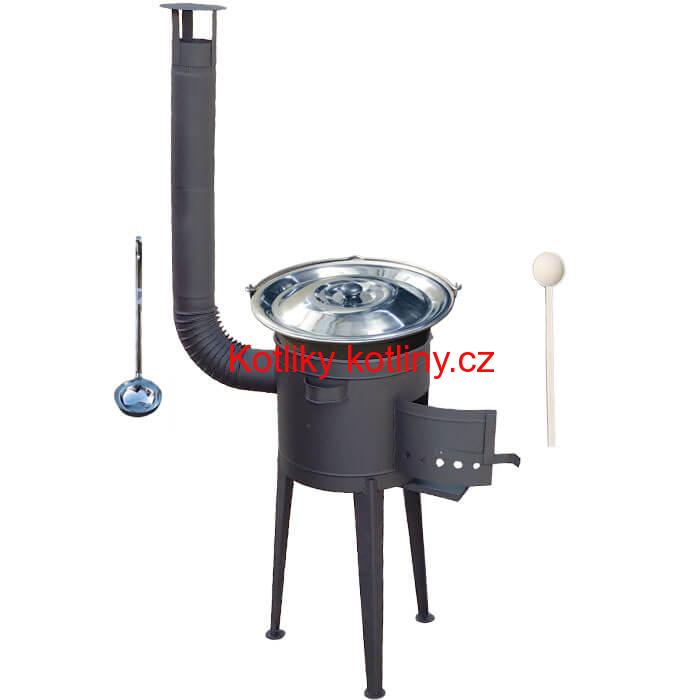 Kotlíkový gulášový set 36 PLUS 600 + silnostěnný nerezový kotlík 15 L (1,5 mm)