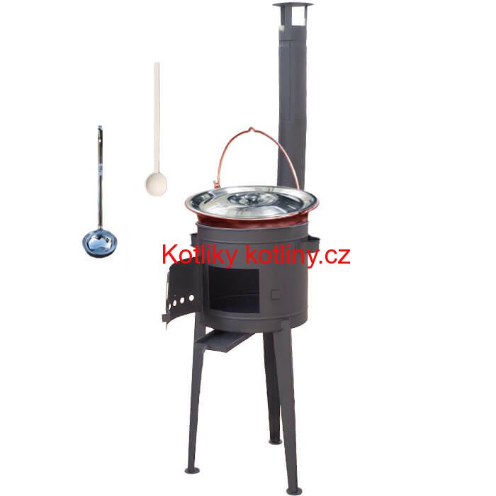 Kotlíkový gulášový set 42 PLUS 600 + měděný kotlík 20 L (1,2 mm)