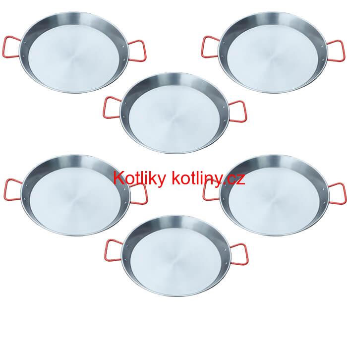 Paella Tapas catering 24 cm - 6 ks ocelových pánví