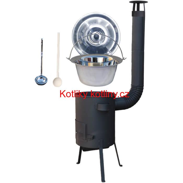 Nerezový kotlík 22 L (0,8 mm) + žáruvzdorná kotlina 42 PLUS 600 4 MM